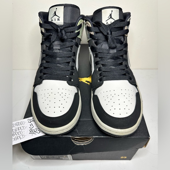 PRE-OWNED 2020 JORDAN 1 MID SE CAMO MENS SZ 10 OG ALL EXTRA CAMO LACES CLEAN - Picture 5 of 16